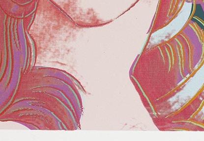 Фрагмент DETAILS OF RENAISSANCE PAINTINGS: BIRTH OF VENUS на изумрудном фоне