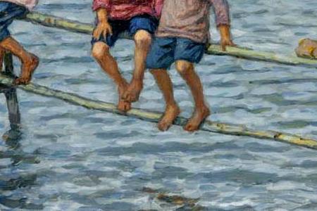 Фрагмент Дети на озере