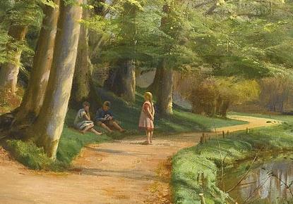 Фрагмент Дети на реке