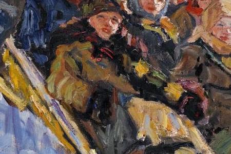 Фрагмент Дети в санях