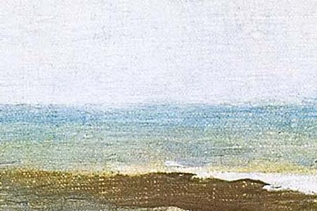 Фрагмент Девочка на берегу моря. 1920.