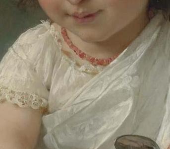 Фрагмент Девочка с тремя котятами