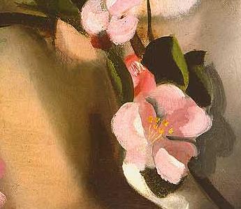 Фрагмент Девушка с цветами в белом