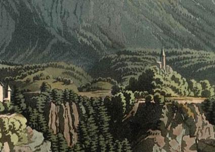 Фрагмент DIE BERGSTRASSEN DURCH DEN KANTON GRAUB NDEN NACH DEM LANGEN UND COME