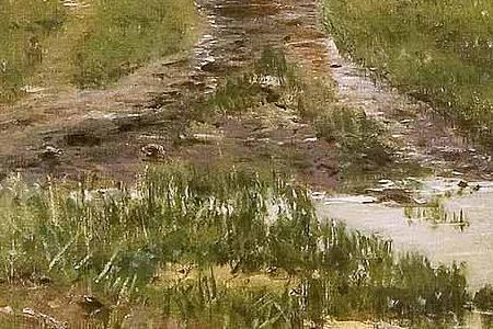 Фрагмент Дождь в дубовом лесу.1891.