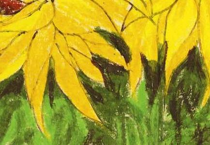 Фрагмент Два подсолнуха