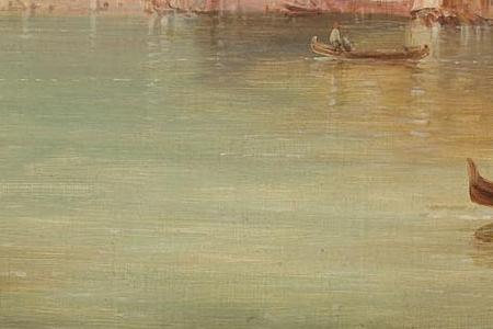 Фрагмент ECOLE ANGLAISE-LE GRAND CANAL VENISE