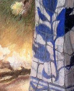 Фрагмент Экибана в голубой вазе 2