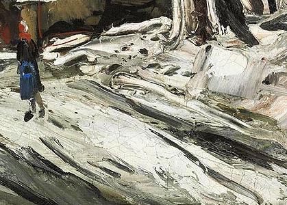 Фрагмент Entree du village hiver