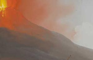 Фрагмент ERUPTIONS DU VESUVE NEAPOLITAN SCHOOL ERUPTIONS OF VESUVIUS