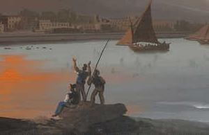 Фрагмент ERUPTIONS DU VESUVE NEAPOLITAN SCHOOL ERUPTIONS OF VESUVIUS