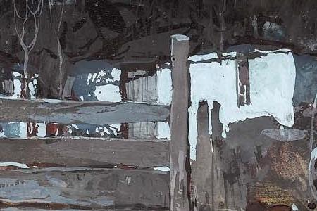 Фрагмент Evening falls on the farm