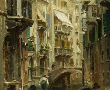 Фрагмент FAMILY-OUTING-ON-A-VENETIAN-CANAL