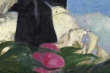 Фрагмент FEMME AU BOUQUET DE PIVOINES