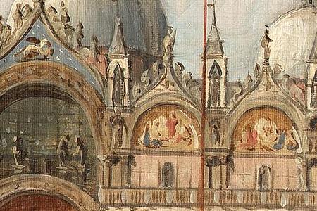 Фрагмент Figures in St Marks Square Venice