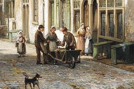 Фрагмент FIGURES IN THE STREETS OF A DUTCH TOWN