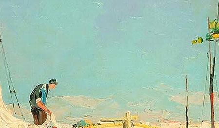 Фрагмент Fisherman coming ashorebears