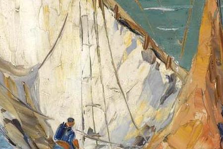 Фрагмент FISHING BOATS IN THE SOUTH OF FRANCE