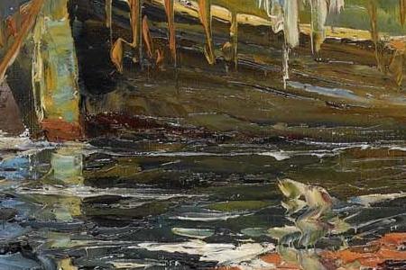 Фрагмент FISHING BOATS IN THE SOUTH OF FRANCE