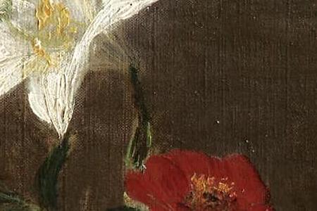 Фрагмент FLEURS DANS UN VASE DE PORCELAINE