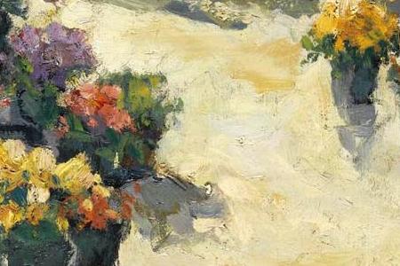 Фрагмент FLOWER MARKET AT THE MADELEINE PARIS