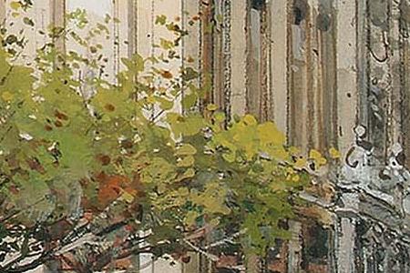 Фрагмент Flower market on the Seine