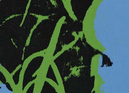 Фрагмент FLOWERS четыре голубых цветка