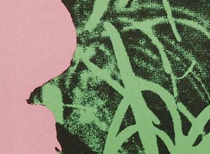 Фрагмент FLOWERS два розовых, бежевый и охристый