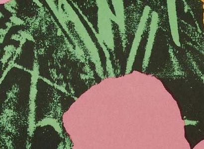 Фрагмент FLOWERS два розовых, бежевый и охристый