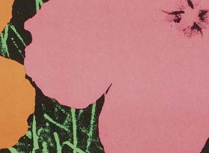 Фрагмент FLOWERS два розовых, бежевый и охристый