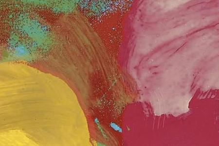 Фрагмент FLOWERS два желтых, сиреневый и бордо