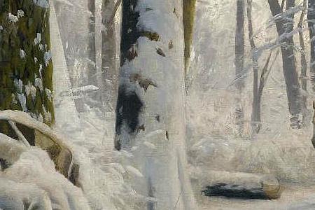 Фрагмент FOREST IN WINTER