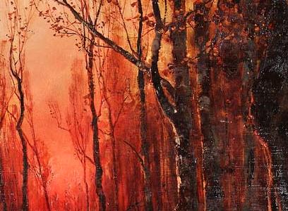 Фрагмент Forest sunset