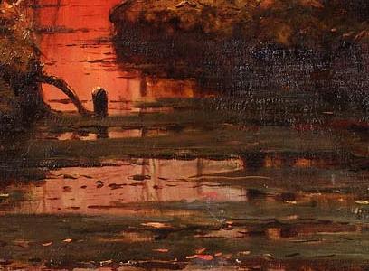 Фрагмент Forest sunset