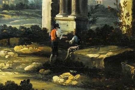 Фрагмент FOUNDATION VIEWS APOLLONIO DOMENICHINI -ACTIVE IN VENICE