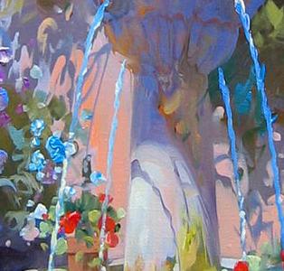 Фрагмент Fountain in gerania