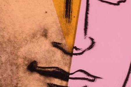 Фрагмент FRANZ KAFKA портрет на черном фоне