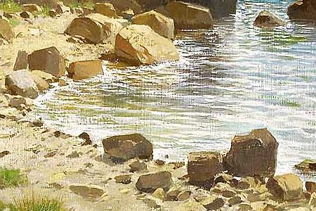 Фрагмент GOATHERD WITH FLOCK AT THE LAKESIDE