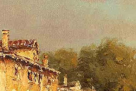 Фрагмент Gondola on a venetian canal