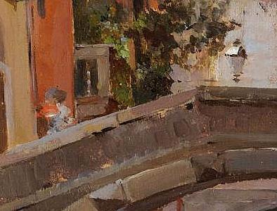 Фрагмент GONDOLA ON A VENETIAN CANAL