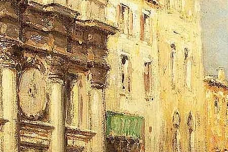 Фрагмент Gondola on a Venetian canal