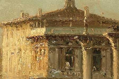 Фрагмент Gondolas and sailing boats before the Piazzetta Venice