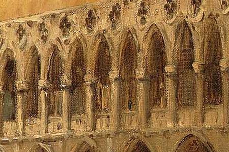 Фрагмент Gondolas and sailing boats before the Piazzetta Venice