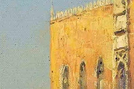 Фрагмент Gondolas on the Riva degli Schiavoni Venice