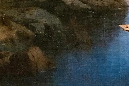 Фрагмент Горное озеро. 1856