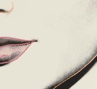 Фрагмент GRACE KELLY портрет на голубом фоне