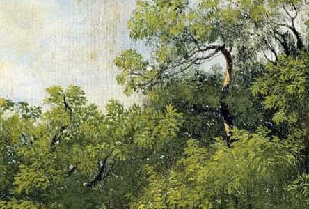 Фрагмент GROUPE DE CH TAIGNIERSGROUP OF CHESTNUT TREES