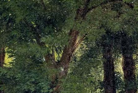 Фрагмент GROUPE DE CH TAIGNIERSGROUP OF CHESTNUT TREES