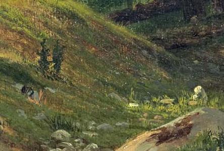 Фрагмент GROUPE DE CH TAIGNIERSGROUP OF CHESTNUT TREES