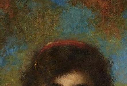 Фрагмент GYPSY GIRL WITH FLOWERS